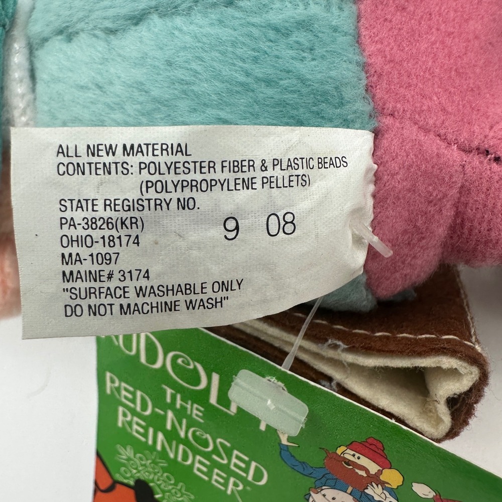 Stuffins Herbie the Elf Plush 1999 Rudolph Misfit Toys Spotted Elephant CVS 7.5" - Picture 11 of 13